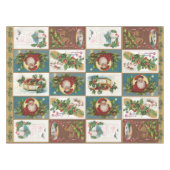 Antiek kerstkaart tafelkleed (Voorkant (Horizontaal))
