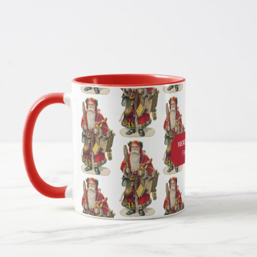 Antiek kerstkerstkerstkerstkerstman - Aangepaste  Mok (Links)