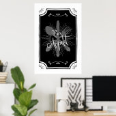 Antiek Keukenbord - Bon Appetit Poster (Thuiskantoor)