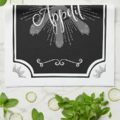 Antiek Keukenbord - Bon Appetit Theedoek (Gevouwen)