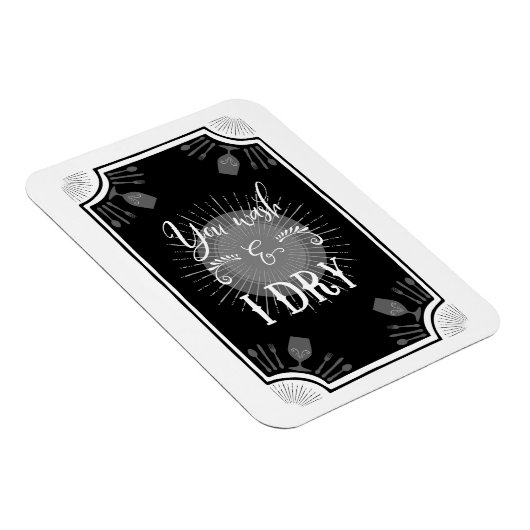 Antiek Keukenbord - U was en ik droog Magneet (Rechterzijde)