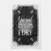 Antiek Keukenbord - U was en ik droog Theedoek (Verticaal)