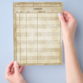  Antiek Kijk Genealogie CHronology Sheet Flyer (Hand)