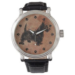 Antiek kijk op Scottie Dog Watch Horloge
