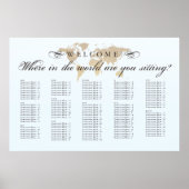 Antiek kijk waar in de World Seating Chart Poster (Voorkant)