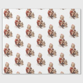 Antiek kind kerst inpakpapier (Vlak)