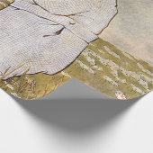 Antiek Kind plukken Daisies Flowers Cadeaupapier (Hoek)