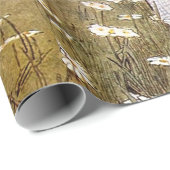 Antiek Kind plukken Daisies Flowers Cadeaupapier (Rol Hoek)