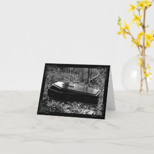 Antiek kist Gotische Victoriaans noot Kaart