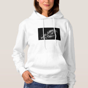 Antiek klarinet stilleven, B&W Hoodie