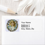 Antiek klein meisje kinderportret mooi etiket (Insitu)