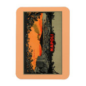 Antiek kleur litho Hotel Bristol Napels Napoli Magneet (Verticaal)