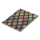 Antiek kleurrijk Granny Squares Classic Pattern Notitieblok (Gedraaid)