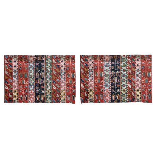 Antiek kleurrijk Perzisch Kilim Rug Kussensloop (Voorkant-Set)