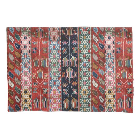 Antiek kleurrijk Perzisch Kilim Rug Kussensloop (Voorkant-Links)