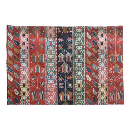 Antiek Kleurrijk Perzisch Turks Kilim Tapijt Kussensloop (Achterkant-Rechts)