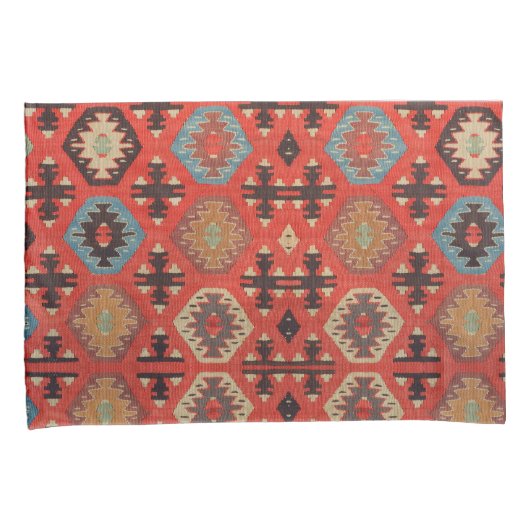 Antiek kleurrijk Turks Kilim Carpet Rug Kussensloop (Voorkant-Rechts)