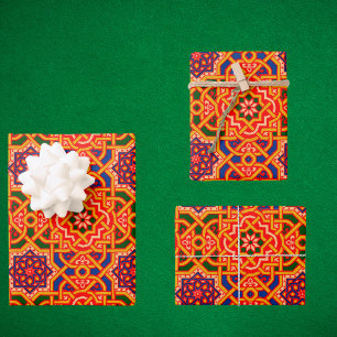 Antiek Kleurrijke Tapijtprint Inpakpapier Vel