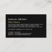 Antiek klok, Horoloog Visitekaartje (Achterkant)