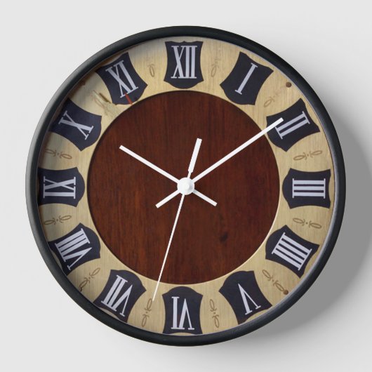 Antiek klok Wit Romeins Numeriek Rood Centrum (Voorkant)