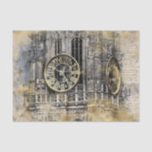 Antiek kloktoren | ontkoppeling van Steampunk Tissuepapier (Voorkant)