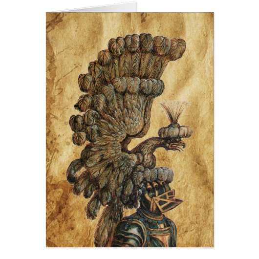 ANTIEK KNIGHT HELMET MET ELGF-parchment (Voorkant)