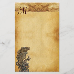 ANTIEK KNIGHT HELMET MET ELGF-parchment Briefpapier