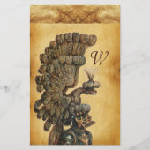 ANTIEK KNIGHT HELMET MET ELGF-parchment Briefpapier (Voorkant)