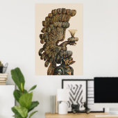 ANTIEK KNIGHT HELMET MET ELLE POSTER (Thuiskantoor)