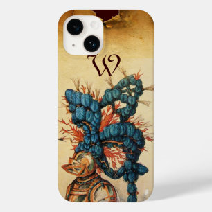 ANTIEK KNIGHT HELMET MET RODE BLAUWE VEREN Case-Mate iPhone 14 HOESJE