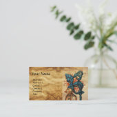 ANTIEK KNIGHT HELMET MET RODE BLAUWE VEREN VISITEKAARTJE (Staand voorkant)