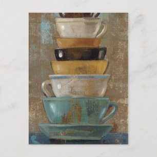 Antiek koffiekopjes briefkaart