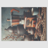 Antiek koffiemolen kopjes tissuepapier (Voorkant)