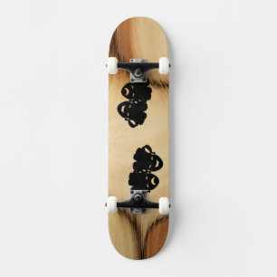 Antiek komedie en tragedie theater maskers jester skateboard