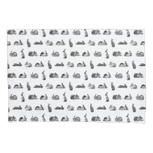 Antiek konijnen Bunny Art CUSTOM BG COLOR Kussensloop