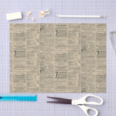 Antiek krantenreclame tissuepapier (Craft)
