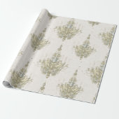 Antiek kroonluchter decoupage/geschenkverpakking p cadeaupapier (Uitgerold)