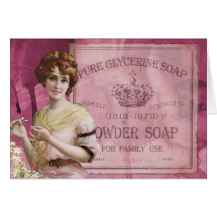 Antiek kunst Deco Lady Soap Advertisement