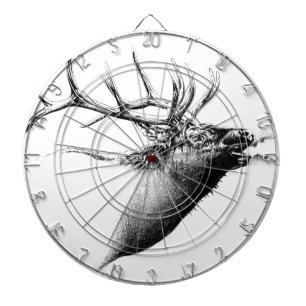 Antiek kunsttekening handgemaakte natuur dartbord