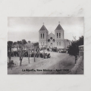 Antiek La Mesilla NM Plaza New Mexico 1908 Feestdagenkaart
