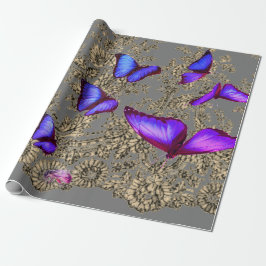 ANTIEK LACE PATROON BUTTERFLY Wrapping Paper Cadeaupapier