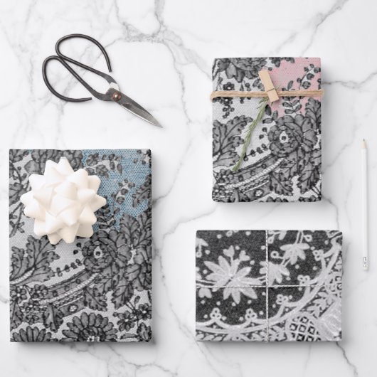 ANTIEK LACE PATROON FLAT SHEET Wrapping Paper (Voorkant)