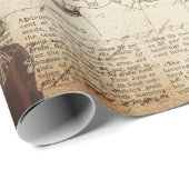 Antiek  Lady Meisje Mode Cadeaupapier (Rol Hoek)