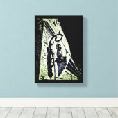 Antiek lamp canvas afdruk (Insitu (Houten vloer))