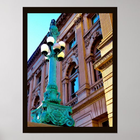 Antiek lamp poster (Voorkant)