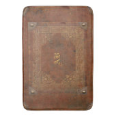 Antiek leder met (of zonder) Initialen Badmat (Voorkant Verticaal)