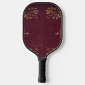 antiek lederen look monogram pickleball paddle (Achterkant)