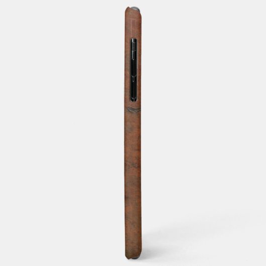 Antiek lederen telefoontas met Initialen Case-Mate iPhone Case (Achterkant/links)