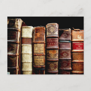 Antiek leerlingenbindboeken uit de 18e eeuw briefkaart