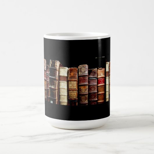 Antiek leerlingenbindboeken uit de 18e eeuw koffiemok (Center)